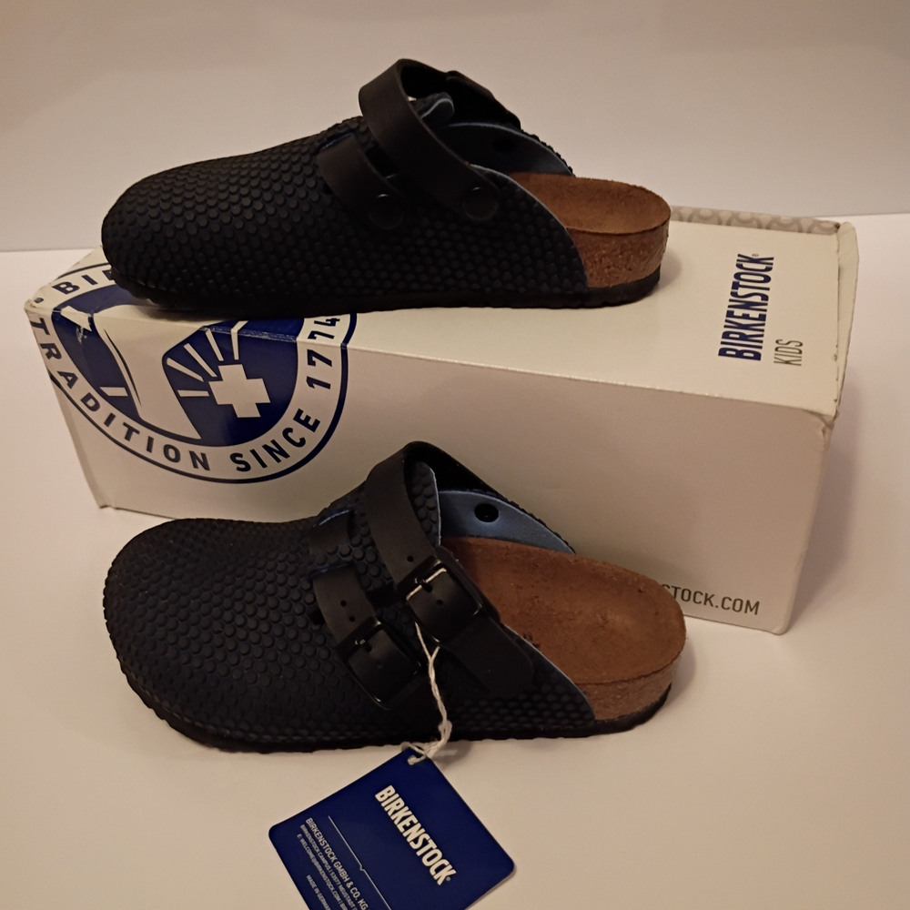 Birkenstocks Kay Kids Navy Blue Slip-On Shoes